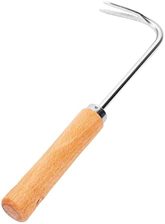 YARNOW Hand Weeder Hand Puller Tool Manual Garden Weeding Tool Gardening Bonsai Tool Weeding Shovel Manual Weeder Fork with Wood Handle for Garden Lawn Farmland Mixed Color
