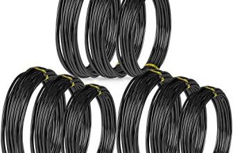 Zhanmai 9 Rolls Bonsai Wires Anodized Aluminum Bonsai Training Wire with 3 Sizes (1.0 mm, 1.5 mm, 2.0 mm), Total 147 Feet (Black)
