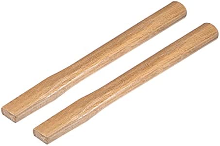 uxcell 14 Inch Wood Replacement Handle Curved Replaceable Handle for Axe Hammer Flat Square Eye Oak Wood 2 Pack