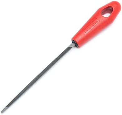 Crescent Nicholson 6″ Triangle Single Cut Extra Slim Taper File with Red Handle – 21736N