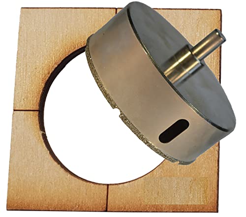 3 1/2″ Diamond Hole Saw For Shower Diverter Valve Hole Guide Holds In Place, Professional Quality Large Particle Diamond Grit Hole Saw For Porcelain Tile Ceramic Tile Glass Tile Toilet Waste Pipe 89mm