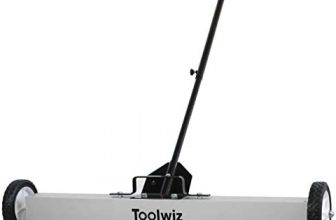 36'' Heavy Duty Magnetic Sweeper with Wheels, 50 Lbs Capacity Rolling Magnetic Floor Sweeper with Release Handle 18/24/36 Inches