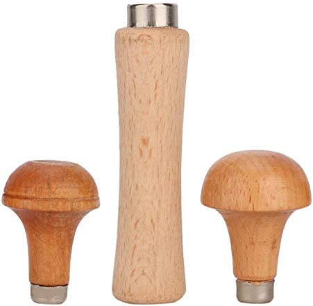 3Pcs Wooden Handle for File, Easy to Install Wooden File Handle Ergonomic DIY Hand Tools for Metal File Wood Rasp Hand Drills Screwdrivers