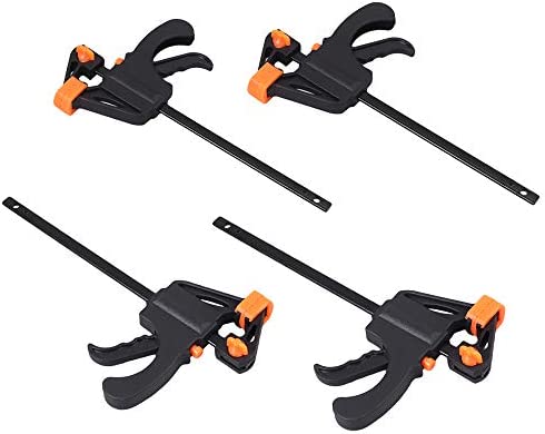 WORKPRO Clamp Set for Woodworking, 10-Piece Bar Clamp Set and 4-Piece Spring Clamp Set