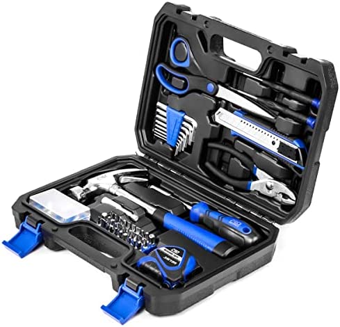 49-Piece Small Home Tool Kit, Prostormer General Household Repair Tool Set with Tool Box Storage Case – Great Gift for Beginners