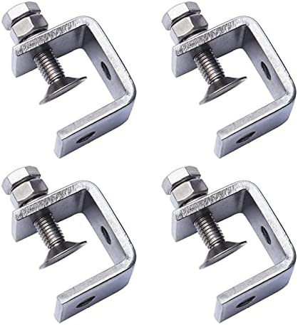 4Pcs 304 Stainless Steel C Clamps Tiger Clamp Heavy Duty Woodworking C Clamp For Building Automotive Repair Desktop Installation With Wide Jaw Openings (30MM)