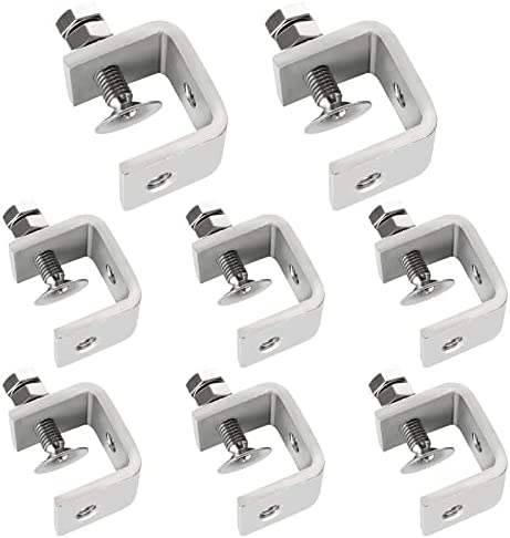 4 Pack 3/4″ Wood Gluing Pipe Clamp Set Quick Release Heavy Duty Cast Iron Workbench Pipe Clamps for Woodworking with Unique Wide Base