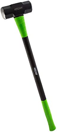 ARCAN PROFESSIONAL TOOLS 10 LB Sledge Hammer 36-Inch 3G Fiberglass Handle with Rubber Grips and Drop Forged Heads (AH10S)