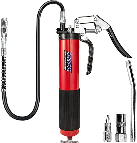 AcPulse 6000 PSI Heavy Duty Professional Quality Pistol Grip Style Grease Gun with 18″ Flex Hose