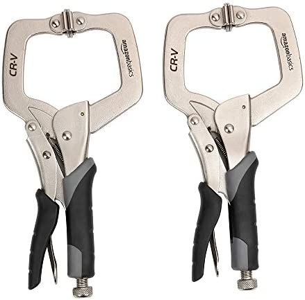 Amazon Basics Adjustable Metal Face Clamp for Woodworking, Welding, or Repairs, 11-Inch – Pack of 2
