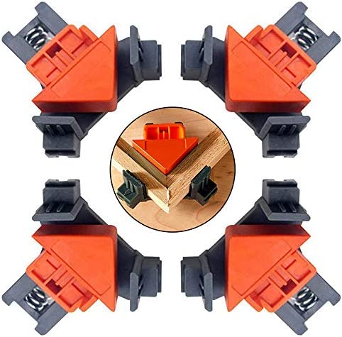 Angle Clamps, 4PCS 90 Degree Fixing Clip, Multi-function Adjustable Swing Right Angle Corner Clip Fixer for Wood-Working, Welding, Photo Framing, DIY Hand Tools