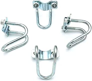 Anmeilexst 4 Pcs Galvanized Steel Pipe Clip, Cross Tube Buckle, The Maximum Clampable Steel Pipe Diameter is 1″ Cross Steel Pipe