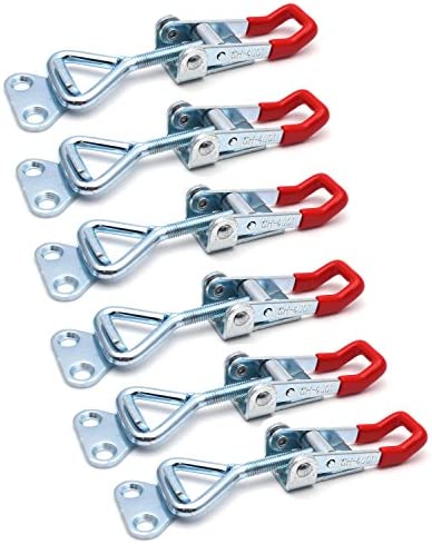 Antrader Adjustable Toggle Latch Clamp GH-4001 Steel Quick Release Catch Clip 330Lbs Capacity Pack of 6