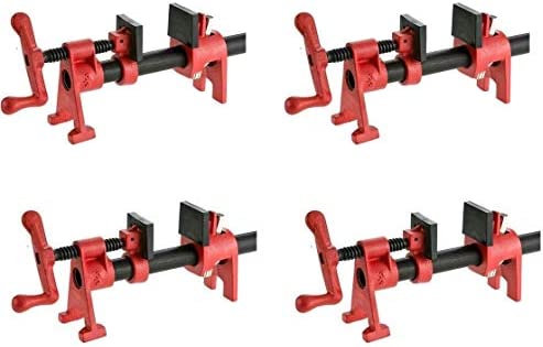 Bessey BPC-H34 3/4-Inch H Style Pipe Clamp, red (Pack of 4)