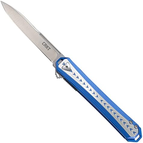 CRKT Stickler: Everyday Carry, Sandvik 12C27 Plain Edge Blade, Liner Lock, Aluminum Handle, 6710