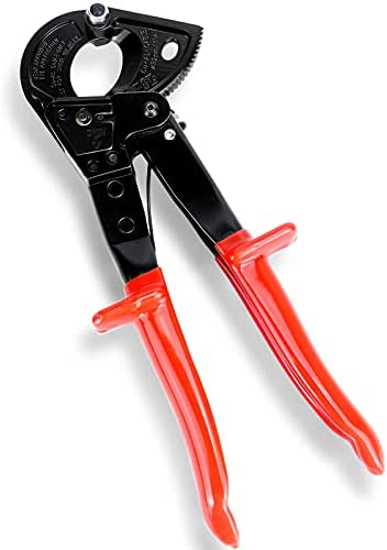 Cable Cutters – Sanuke Ratcheting Cable Cutters Heavy Duty for Electricians – Cutting Aluminum Copper Soft Wire up to 600MCM / 240mm²