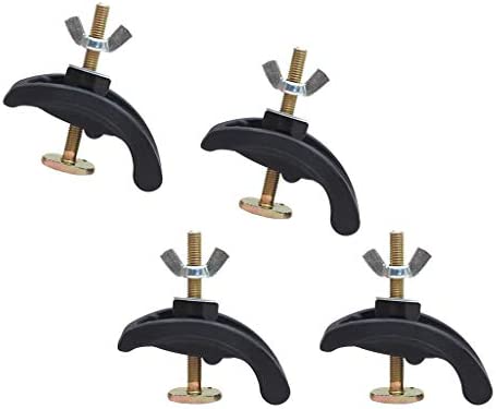 Colaxi 4 Pieces CNC Arcuate Press Plate Clamp – T Track Hold Down Clamps Woodworking, Lightness, Convenience, Good Toughness, No Scratches