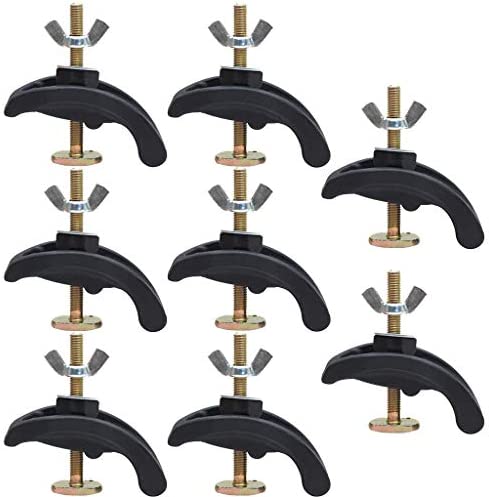 Colaxi 8 Pieces CNC Arcuate Press Plate Clamp – T Track Hold Down Clamps Woodworking, Lightness, Convenience, Good Toughness, No Scratches