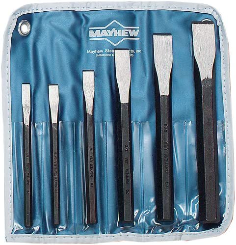 2-3/4 in. W Forged High Carbon Steel Masonry Chisel Blue 1 pk Masonry chisels Tool set Hand tools Woodworking tools Home improvement Masonry chisel Chisels Tools Quality tools
