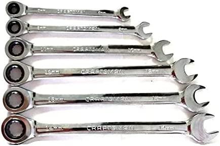 Craftsman Hand Tool Set 6 piece Metric/MM Ratcheting Combination Wrench Set