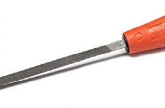 Crescent Nicholson 6" Triangle Single Cut Extra Slim Taper File with Red Handle - 21736NN
