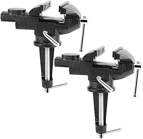 MAXPOWER 2-Pack 12″ F Clamps – Medium Duty Heat Treated Steel Bar Clamp with Ergonomic Grip Handle and Protective Pads