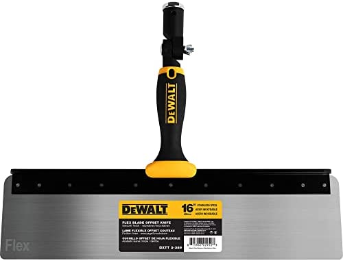 DEWALT 16″ Offset Knife, 0.5mm Stainless Steel FLEX Blade | Soft-Grip Handle | DXTT-2-389