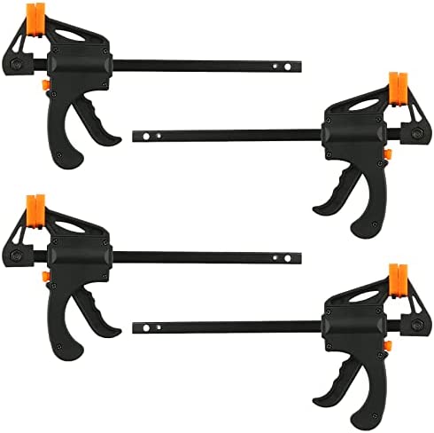 Eilumduo 2 Pcs 6 inch Bar Clamps for Woodworking, One-Hand Quick Grip Clamps Trigger Clamp, Mini Small Bar Clamp for Spreader