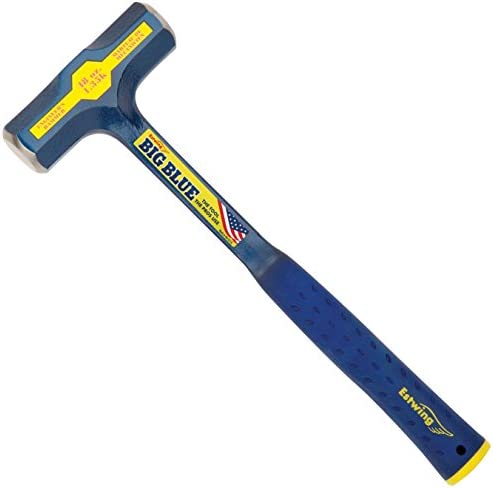 Estwing E6-48E 48 Oz Solid Steel Engineers Hammer With Blue Nylon Vinyl Grip And End Cap