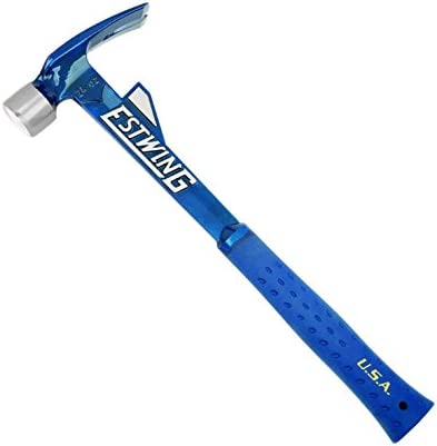 Estwing Hammertooth Hammer – 24 oz Long Handle Straight Rip Claw with Smooth Face & Shock Reduction Grip – E6-24T, Blue