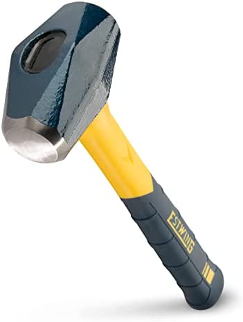 Estwing Sure Strike Drilling/Crack Hammer – 2-Pound Sledge with Fiberglass Handle & No-Slip Cushion Grip – MRF2LB