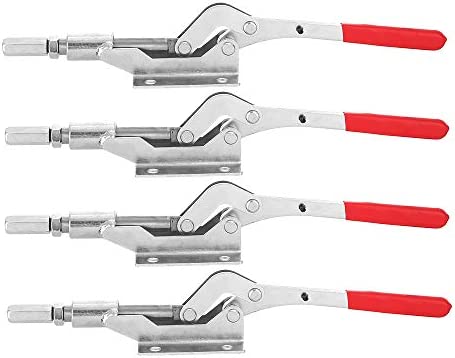 FactorDuty 4 Pack Plunger Stroke Push Pull Toggle Clamp 303E Hand Tool 1000LB Holding Capacity Straight Line Action Heavy Duty Toggle Clamps