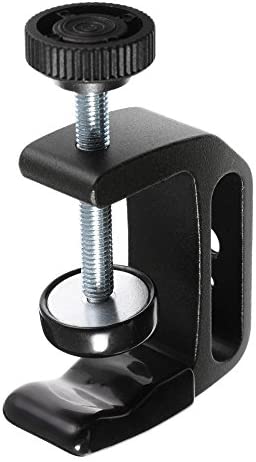 Fotga Universal Heavy Duty Aluminum C-Clamp Clamps Desktop Mount Holder Stand with 1/4″ 3/8″ Thread Holes Screw Adapter for LCD Monitor Flash Speedlites Desks Carts Benches Worktables