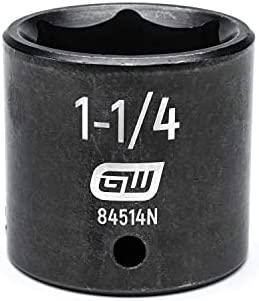 GEARWRENCH 1/2″ Drive 6 Pt. Standard Impact Socket, 1-1/4″ – 84514N