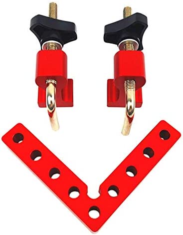GEZICHTA 90 Degree Positioning Squares Right Angle Clamp Aluminium Alloy Woodworking Carpenter Tool L-Type Corner Clamp for Picture Frame Box Cabinets Drawers