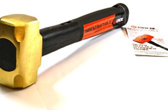 Groz Brass Head 2.5lb Sledge Hammer with 12-Inch Indestructible Handle | Mar Resistant Head | Steel Locking Plate | Vulcanized Rubber Handle | Spark Resistant (34700)