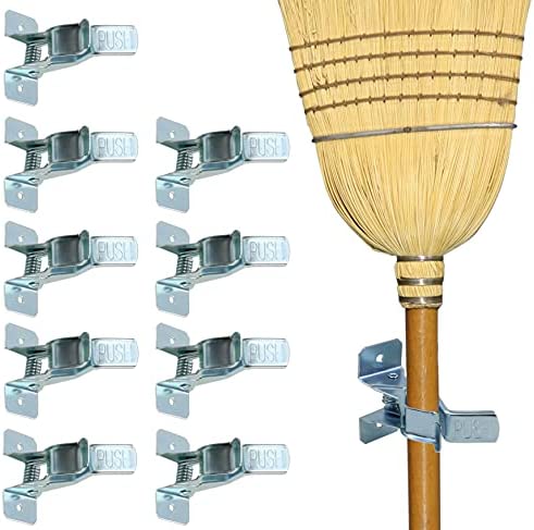 Harrier Wall-Mount Spring Clamps for Tools, Rakes and Brooms, 10-Pack