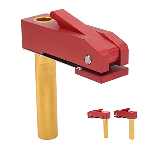 Hold Down Clamp Quick Acting Manual Clamp 3 Adjustable Speed Desktop Red and Gold for Woodworking (Diameter 20mm / 0.79in)