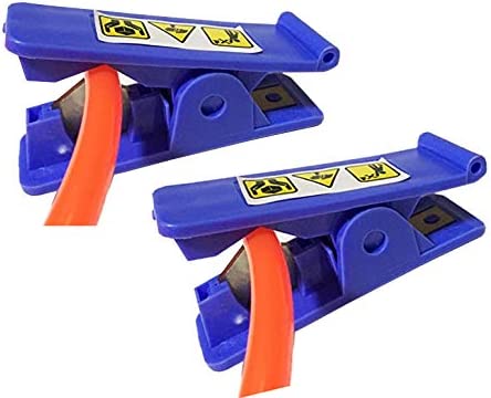 Hose Cutter PVC Nylon Plastic Rubber Tube Cutter Air Hose Cutting up Scissor to 1/2 Inches OD, Blue, 2PCS