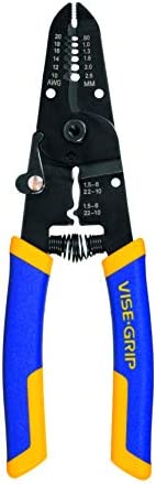 IRWIN VISE-GRIP Wire Stripping Tool / Wire Cutter, 7-Inch (2078317) , Blue