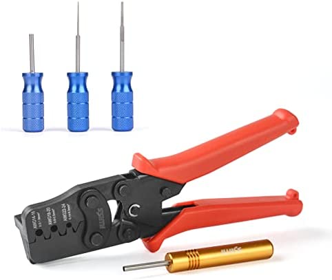 IWISS Removal Tools for Weather Pack & Metri-Pack Connectors and Weather Pack Crimp Tool for AWG24-14