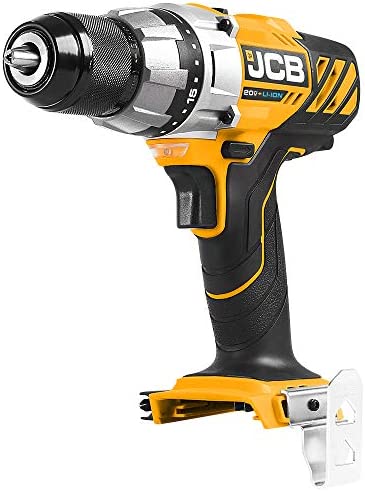 JCB Tools – JCB 20V Cordless Drill Driver Power Tool – No Battery – Variable Speed – Forward And Reverse Rotation – For Home Improvement, Drilling, Screw Driving, Drill or Hex Bits – Bare Unit