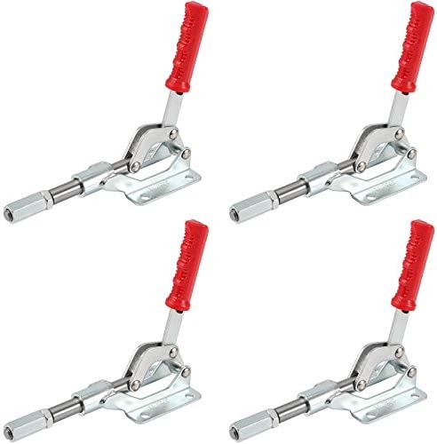 KEILEOHO 4 Packs Push Pull Quick Release Toggle Clamp 20314, 1000 Lbs Holding Capacity, Heavy Duty Large Push Pull Toggle Clamp, Push Pull Clamp for Machine Operation, Woodworking, Welding , 303 Em