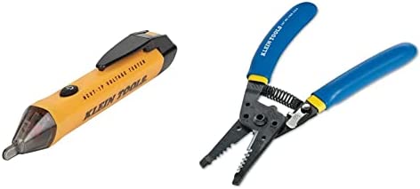 Klein Tools NCVT1P Voltage Tester, Non-Contact Voltage Detector Pen & 11055 Wire Cutter and Wire Stripper, Stranded Wire Cutter, Solid Wire Cutter, Cuts Copper Wire