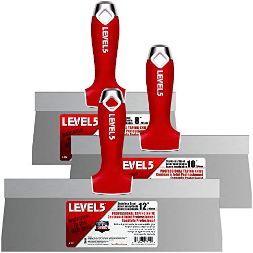 LEVEL5 Stainless Steel Taping Knife 3-Pack w/ Soft Grip Handles | 5-619