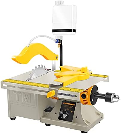 LIBAOTML Mini Table Saw for Hobbies – Small Multipurpose Lapidary Rock Saw – Portable Hobby Cutting Machine for DIY Projects – Compact Tabletop Wood Saws for Jewelry Making, Drilling, Crafts