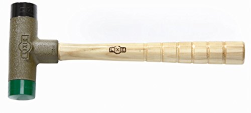 Lixie 200F-SM – 40 Oz. Dead Blow Hammer with Fiberglass Handle – 2″ Dia. Replaceable Soft & Medium Urethane Faces