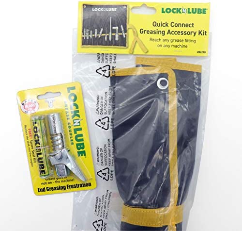 LockNLube Grease Gun Coupler and 8-Piece Quick Connect Accessory Kit