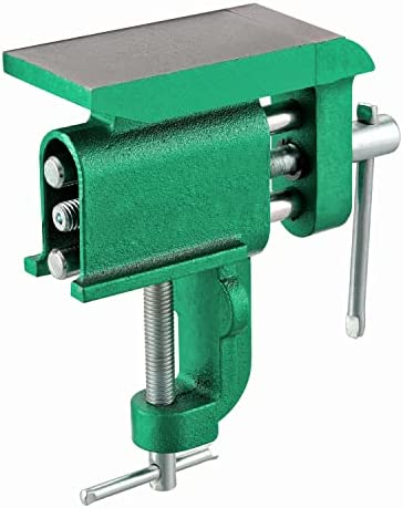 MAXMAN Push Pull Mini Bench Vise with Anvil Large Table Universal 8 Inch Flat Beat Woodworking Heavy Duty Cast Steel Table Vise for Workbench DIY Projects, Flat Pliers Use for Sculpting and Modeling