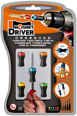 Magnet Driver™ Screw-Holder by Micaton | Magnetic Screwdriver Attachment | Fits Screwdrivers and Power Bits | No Wobbling or Falling Screws | Allows Countersinking (B50)